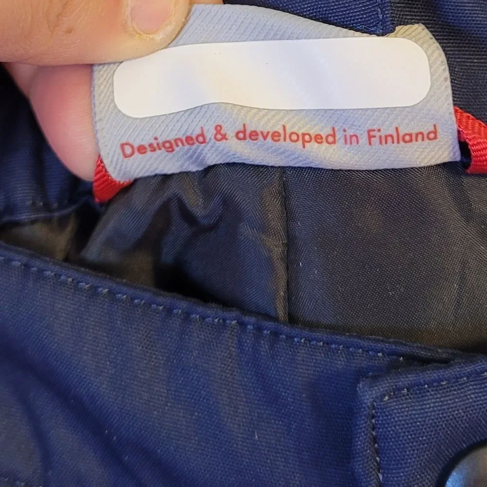 Reima Tec Kid's Navy Blue Snow Pants Overall Bibs Size 11